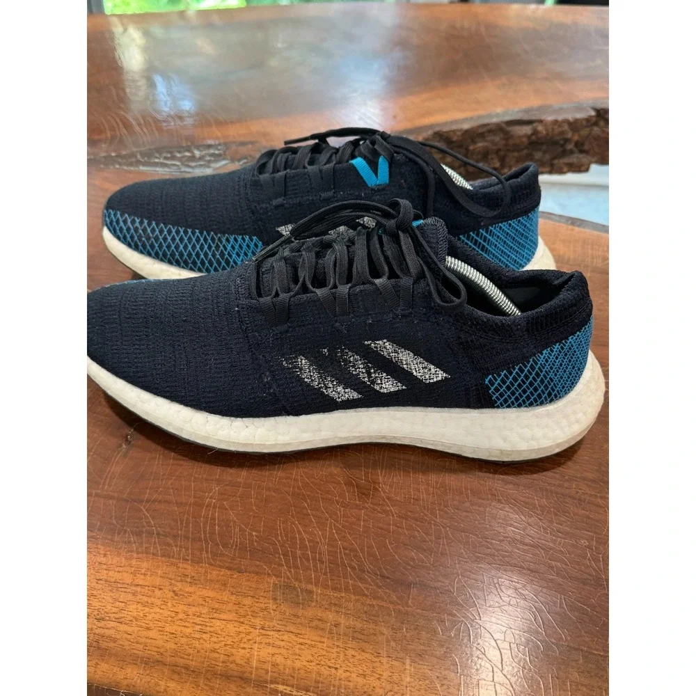 Adidas Pureboost  Cushioning Men's Running Shoes Size‎ 10.5 – Black/Blue